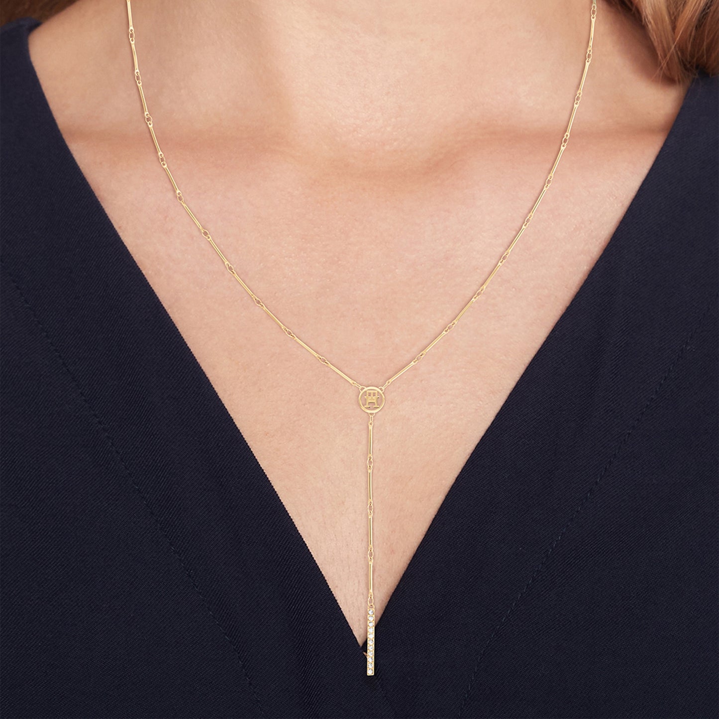 Bar Chain Necklace, THJ-2780998