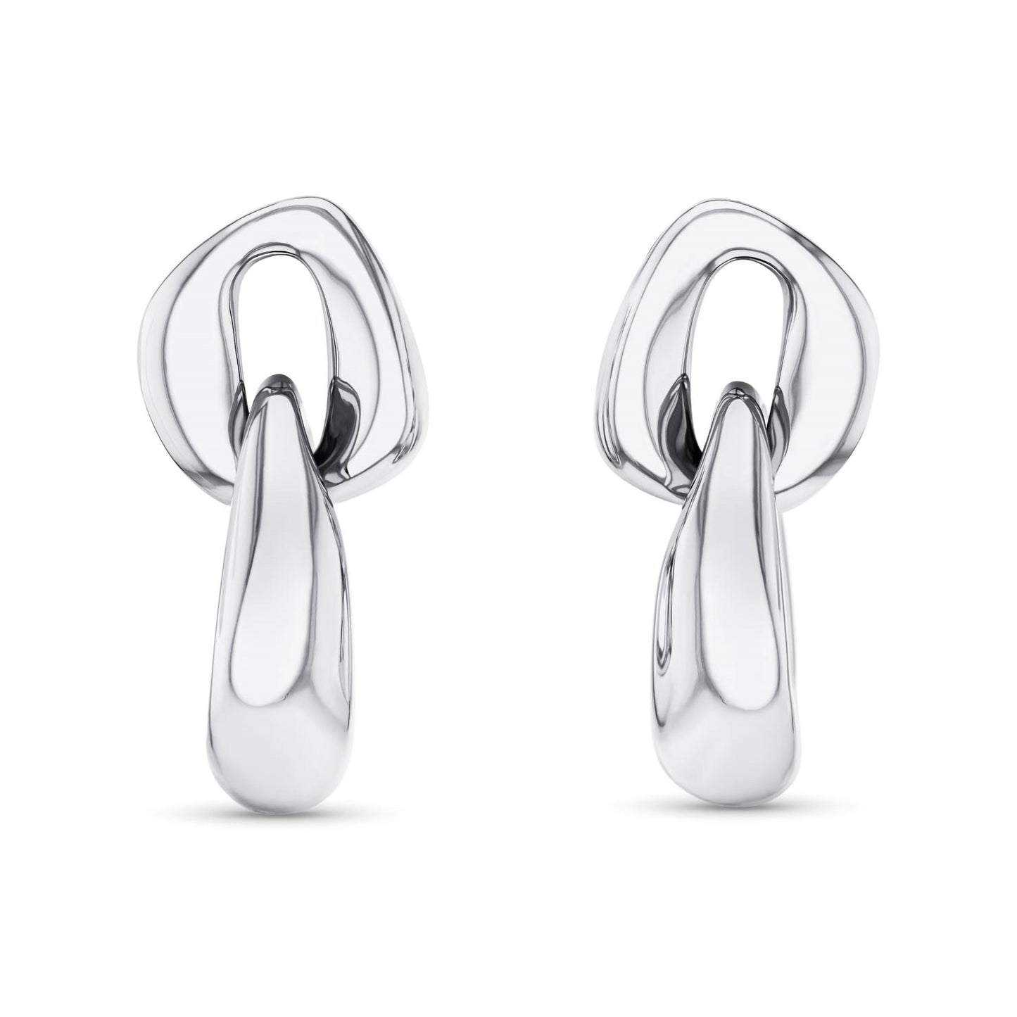 Statement Link Earrings, CKJ-35000654